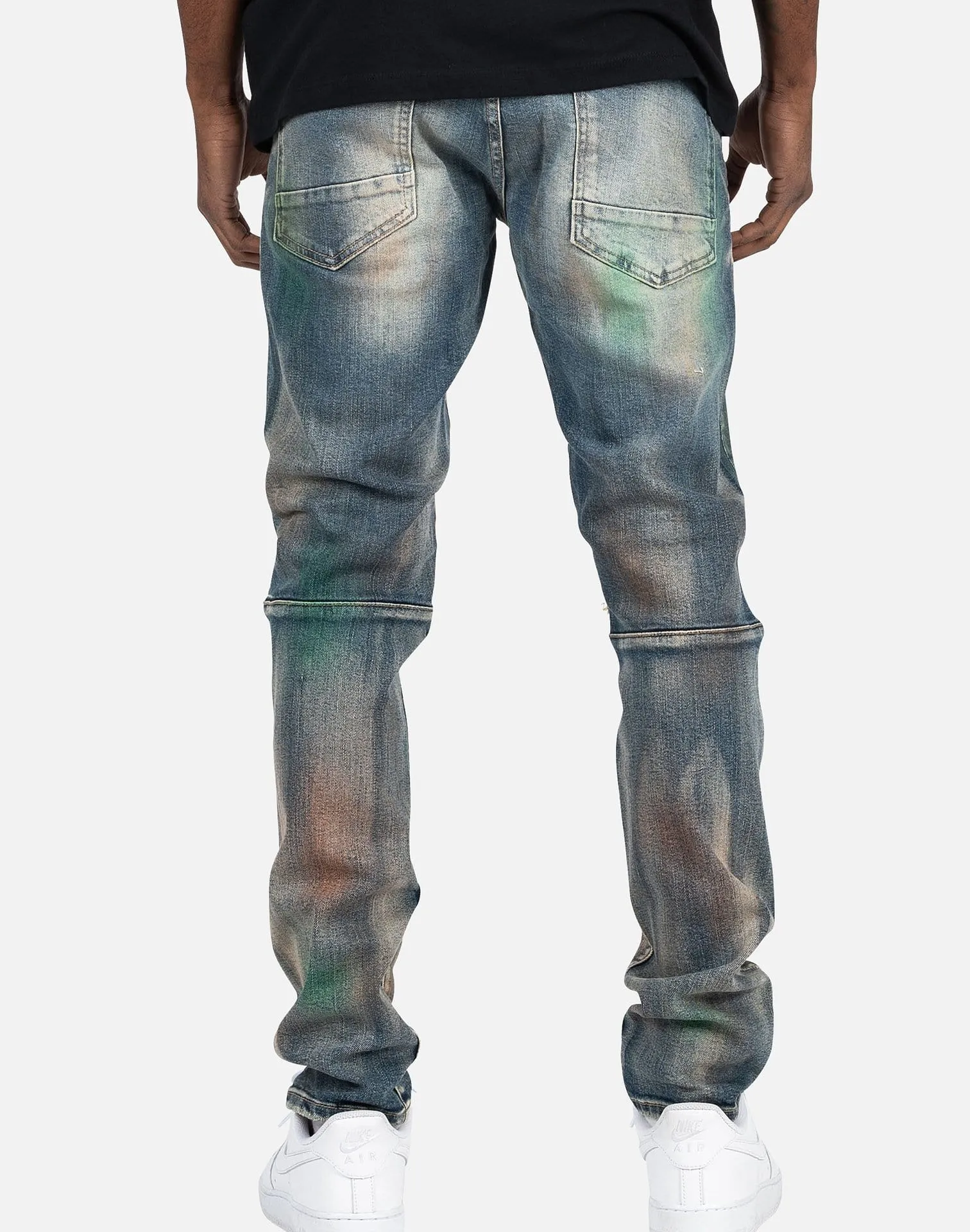 Kloud 9 Multi-Rips Spray Paint Jeans