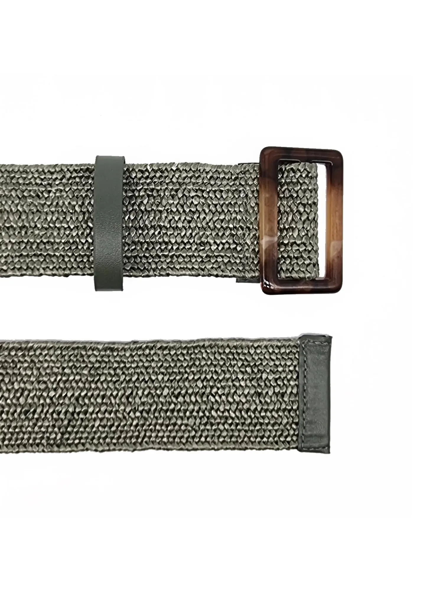 Kylie Woven Belt in Khaki