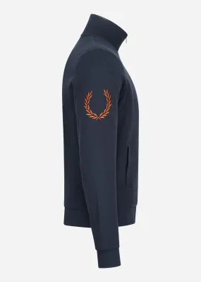 Laurel wreath sleeve track jacket - navy