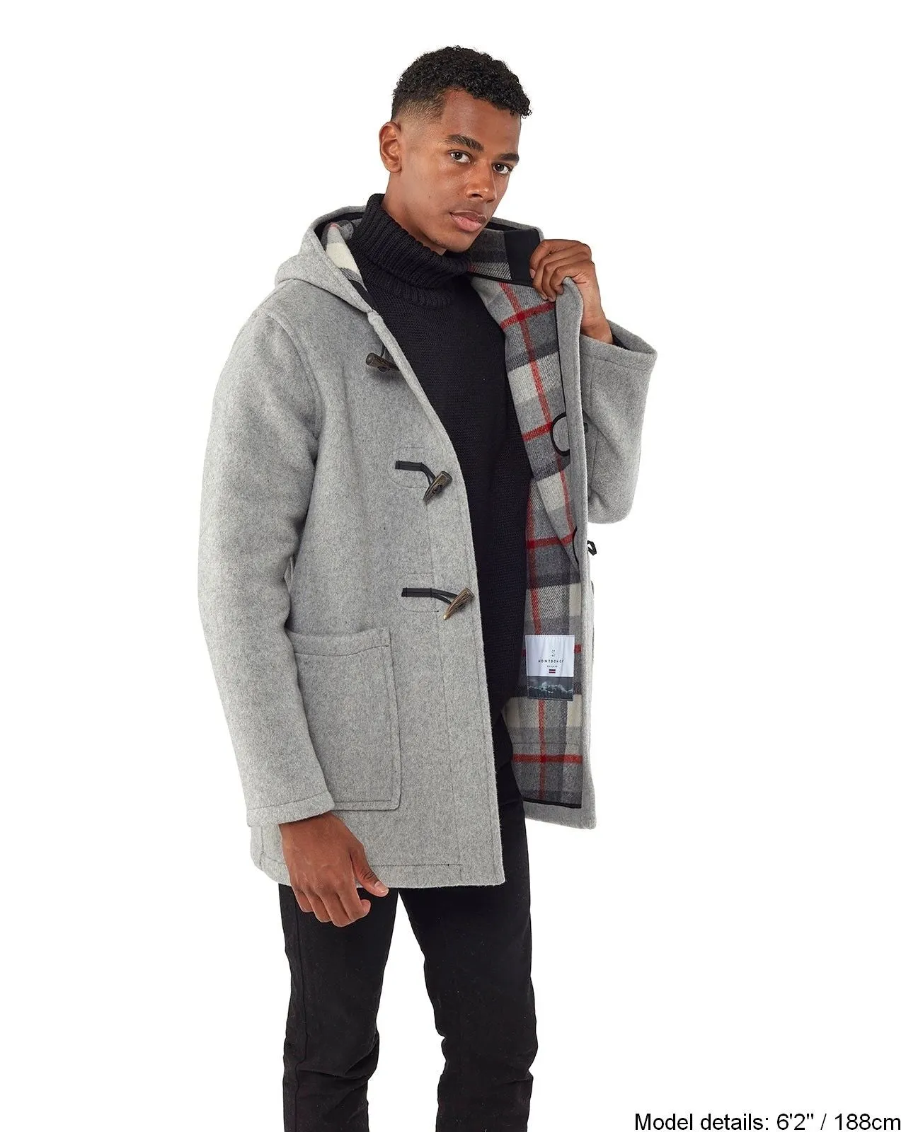 Men's Abberley Simple Fit Duffle Coat - Pearl Grey