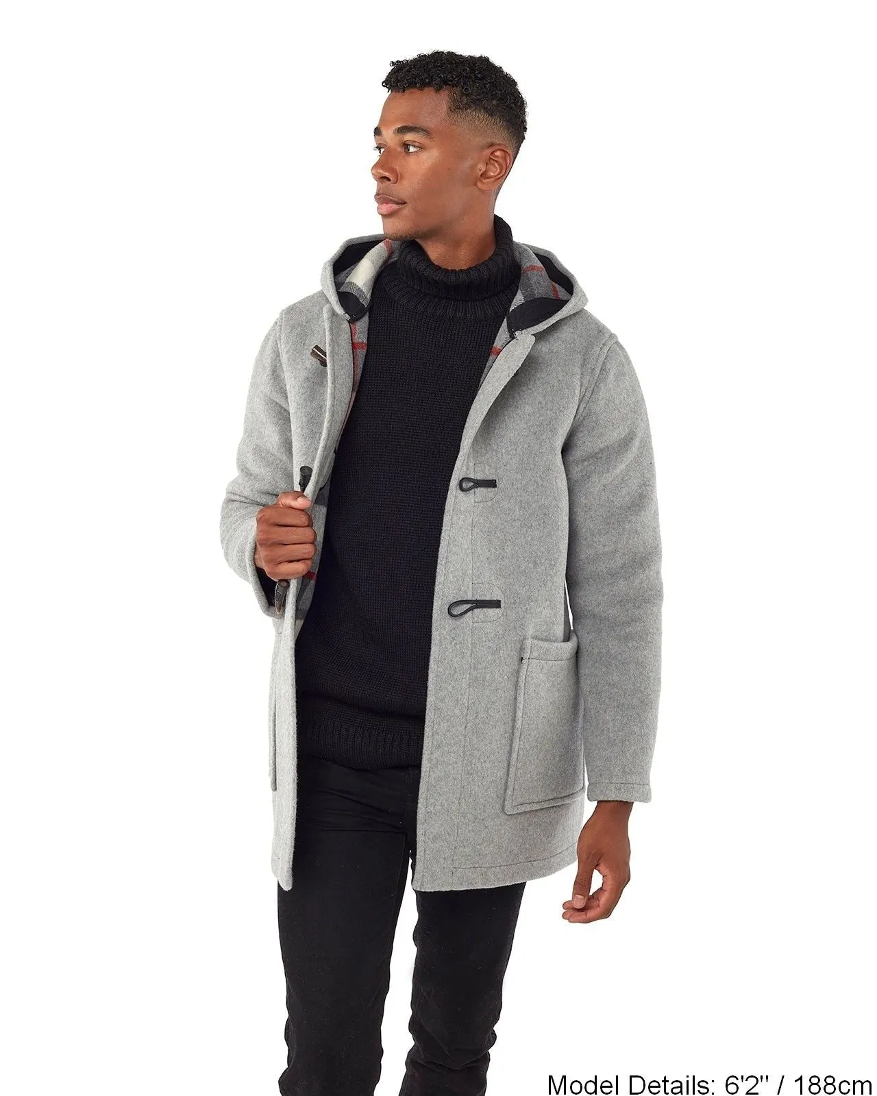 Men's Abberley Simple Fit Duffle Coat - Pearl Grey