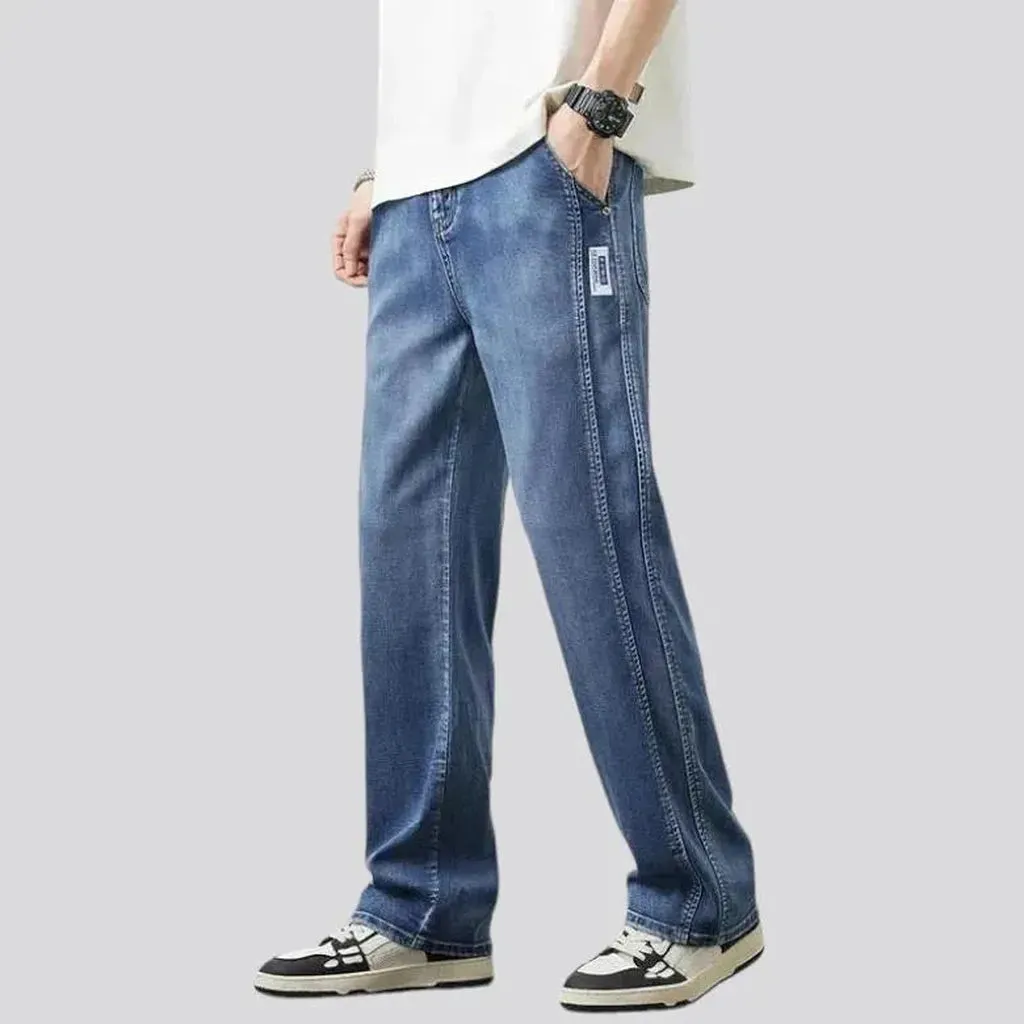 Men's double-side-stitching jeans