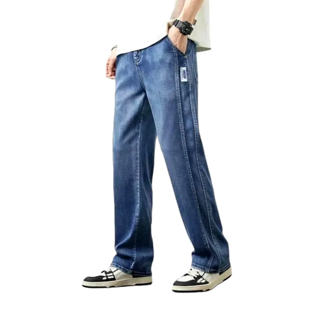 Men's double-side-stitching jeans