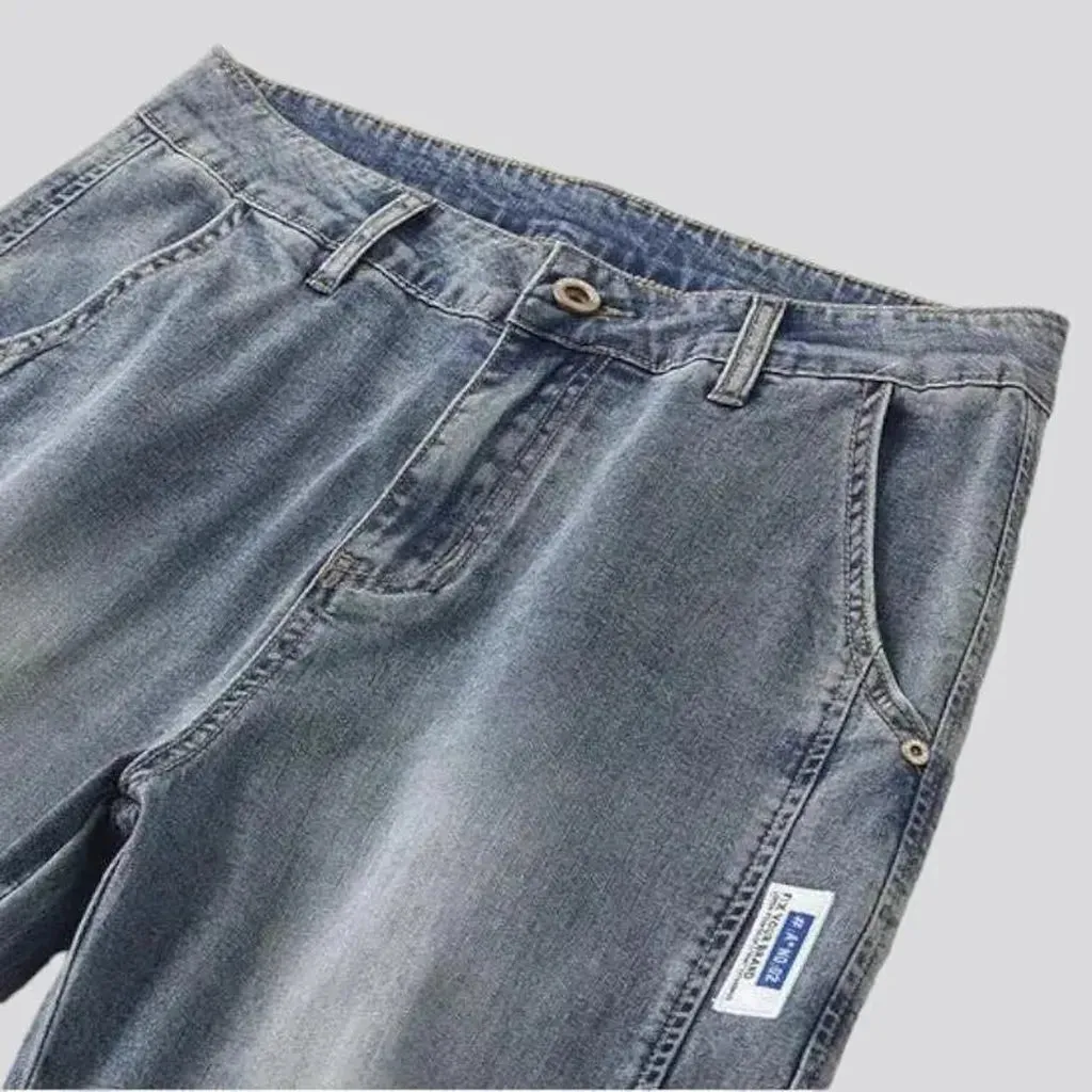 Men's double-side-stitching jeans