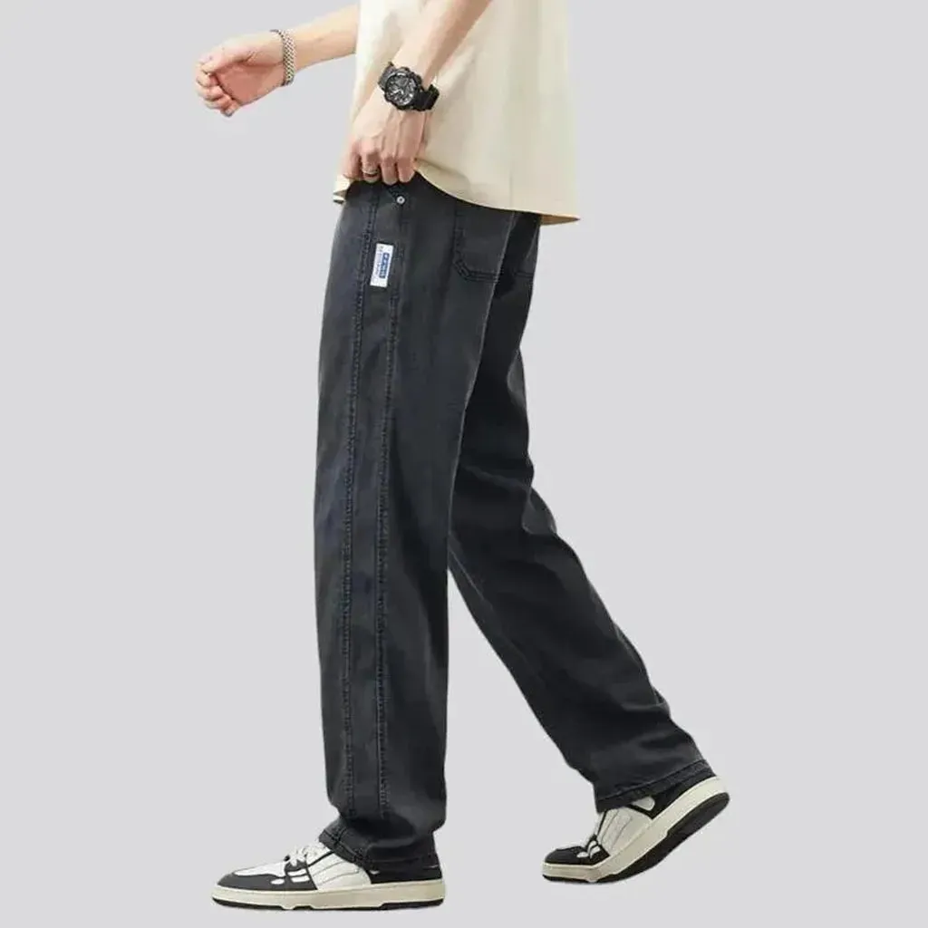 Men's double-side-stitching jeans