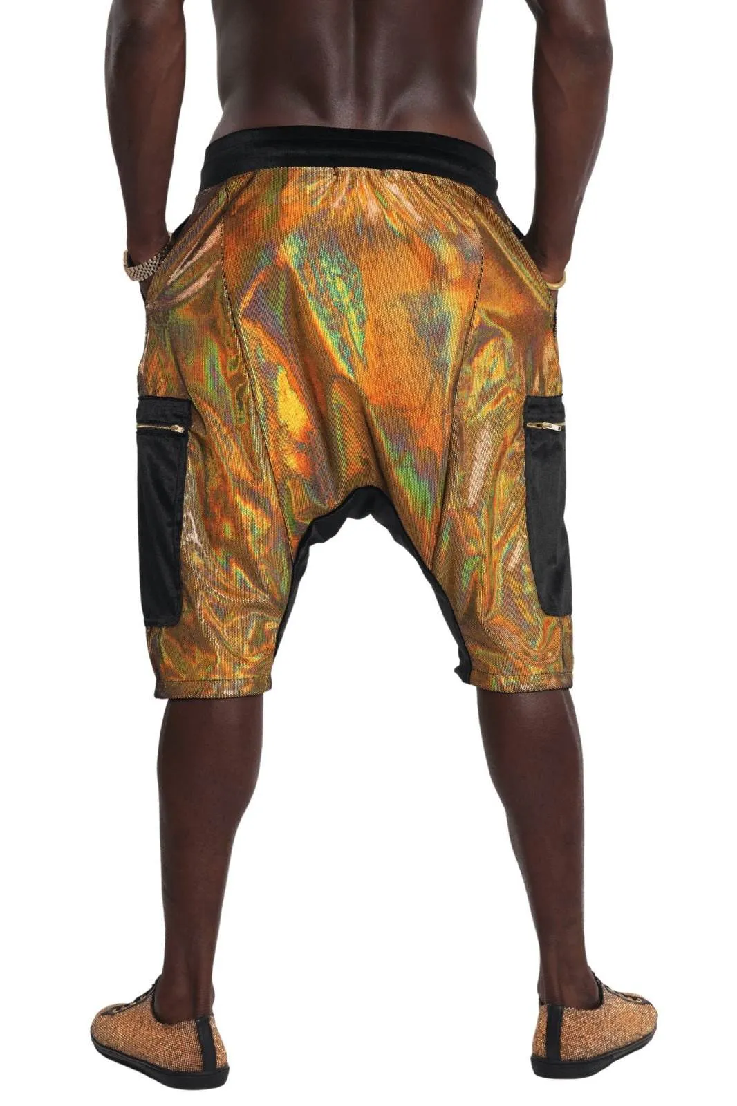 Mens Harem Shorts - Gold Rush