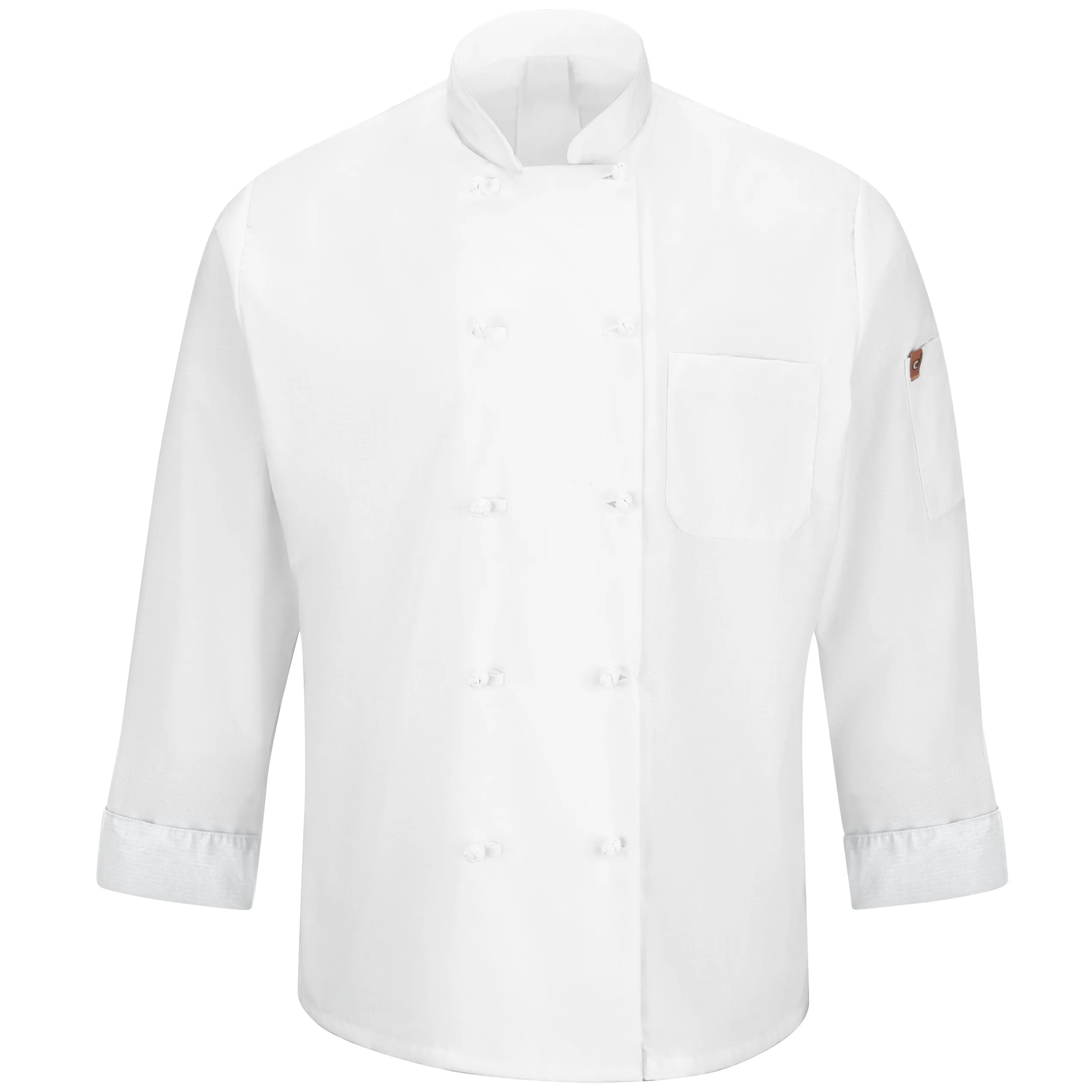 Men's Ten Knot Button Chef Coat with OilBlok   MIMIX 044X - White