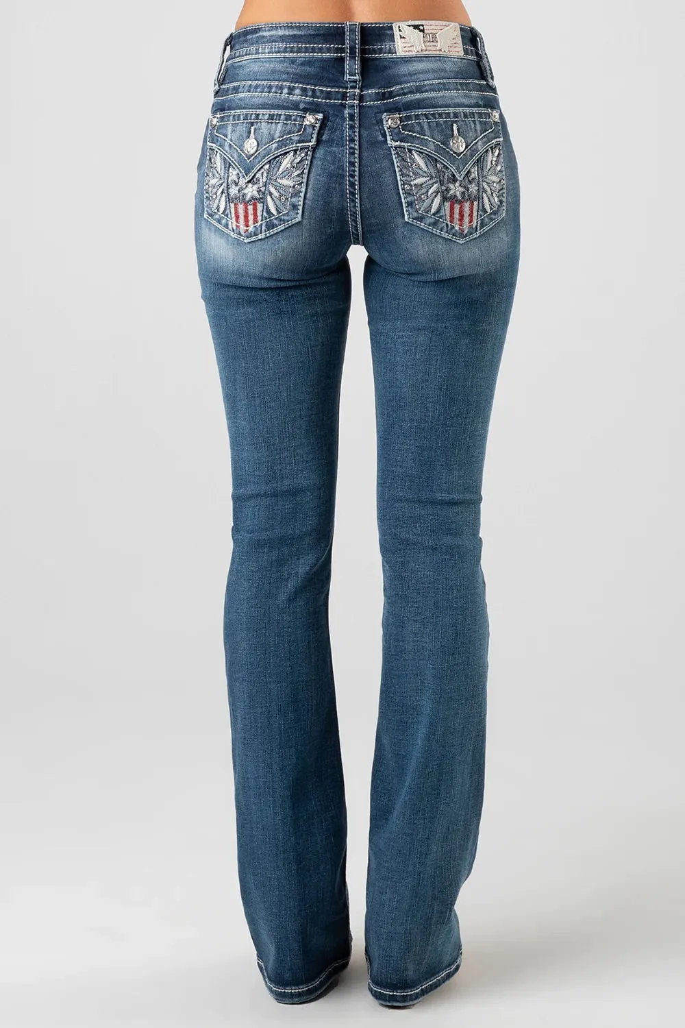 Miss Me Winged Independence Bootcut Jeans