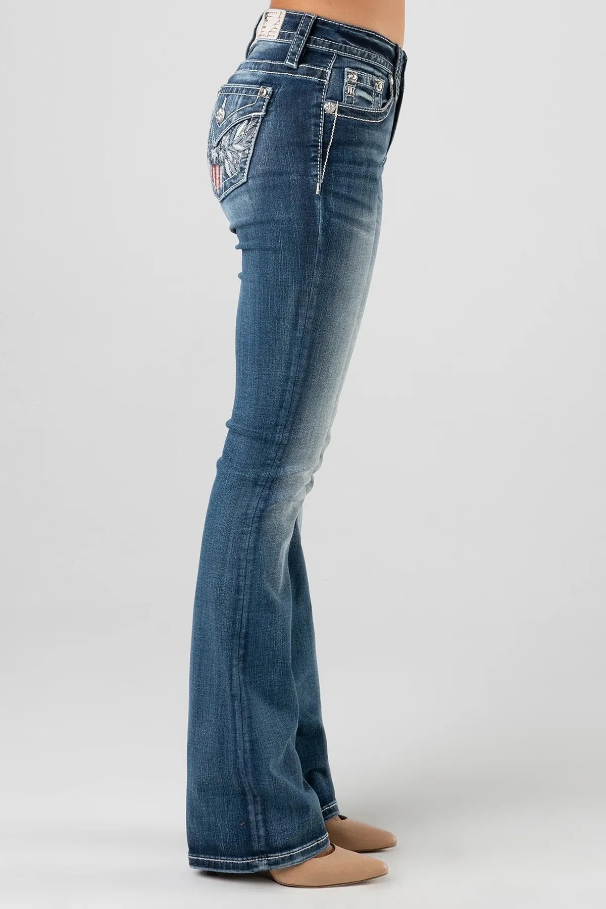 Miss Me Winged Independence Bootcut Jeans