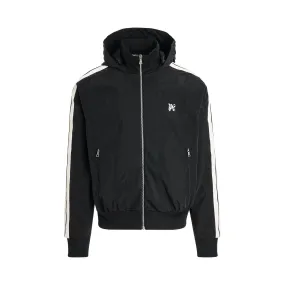 Monogram Nylon Track Jacket in Black/Off White