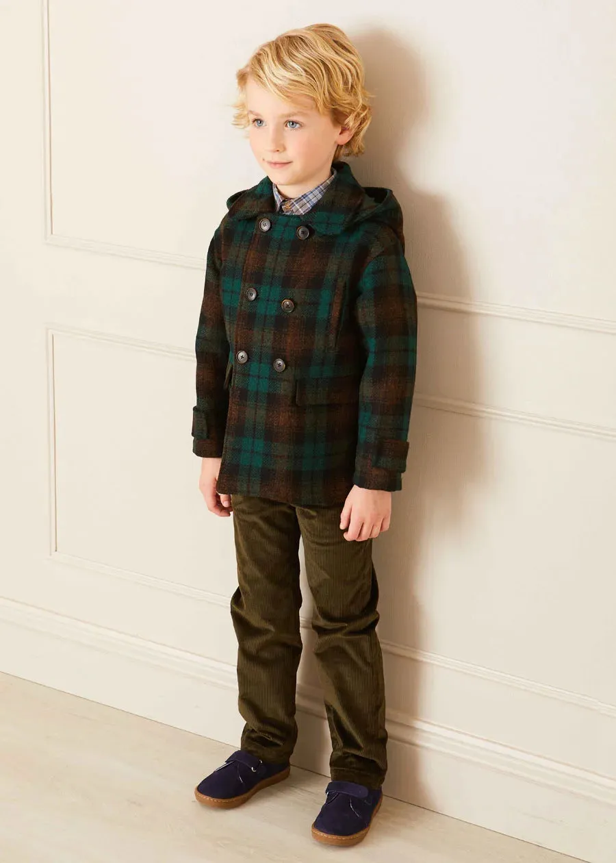 Montrose Check Coat in Green (2-10yrs)