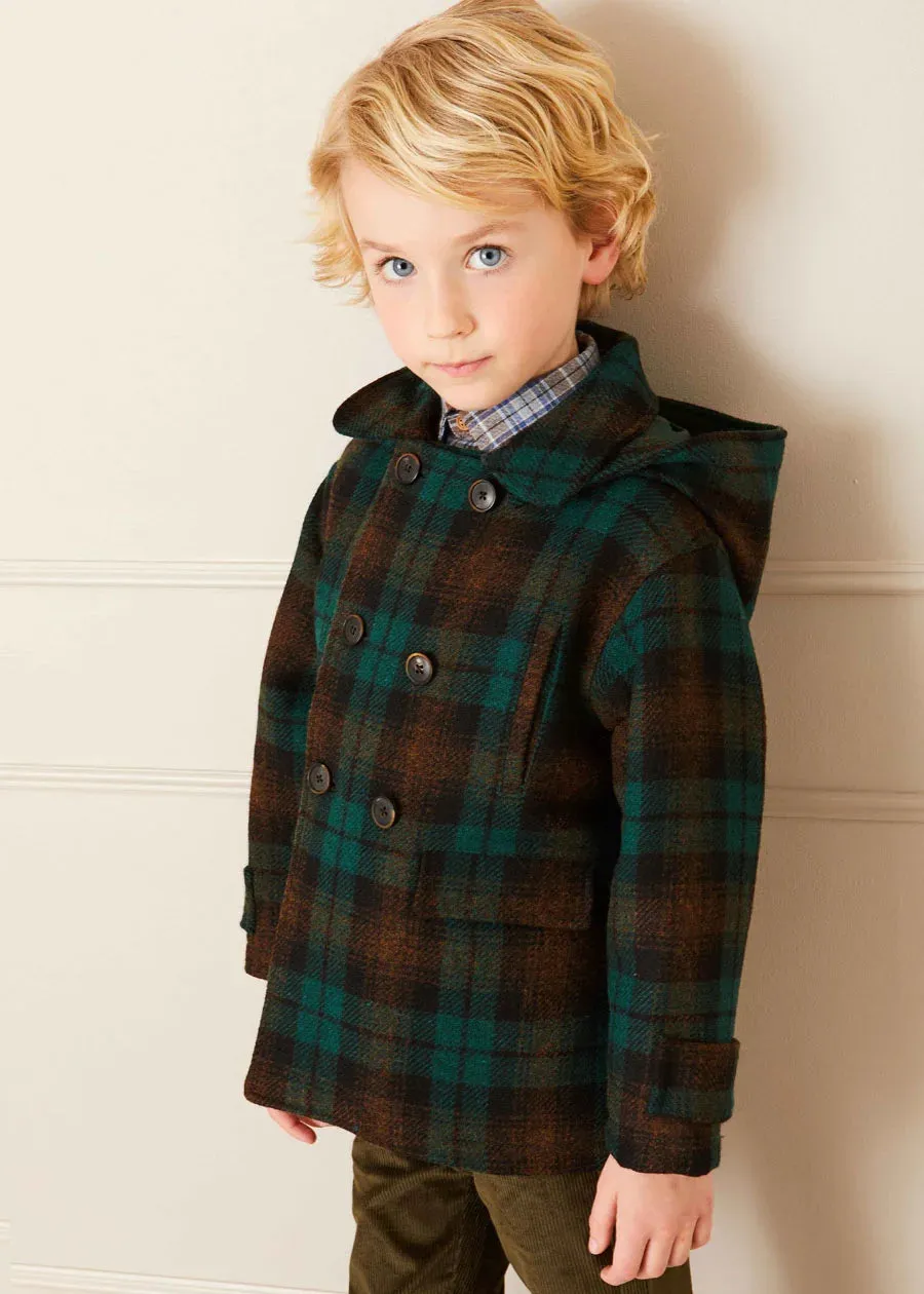 Montrose Check Coat in Green (2-10yrs)