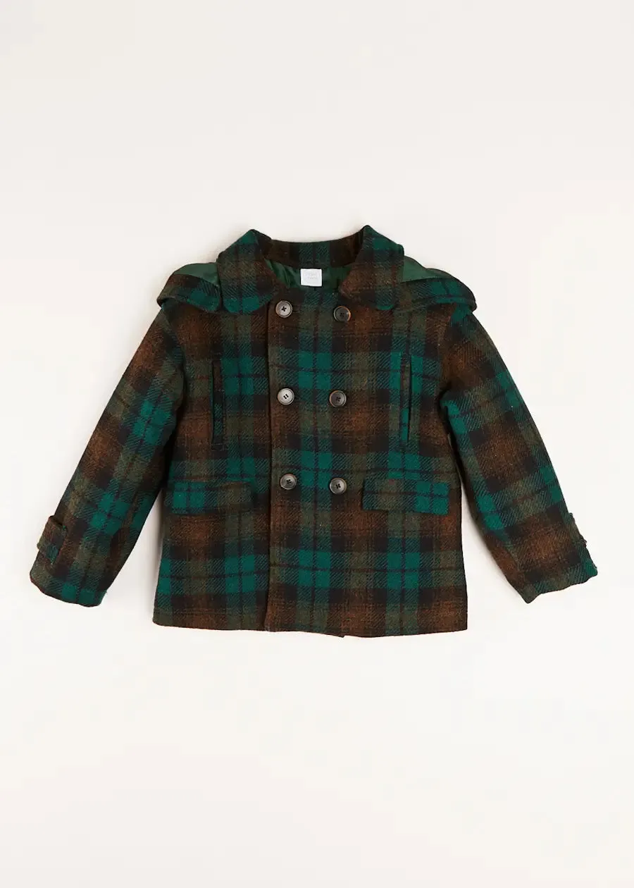 Montrose Check Coat in Green (2-10yrs)