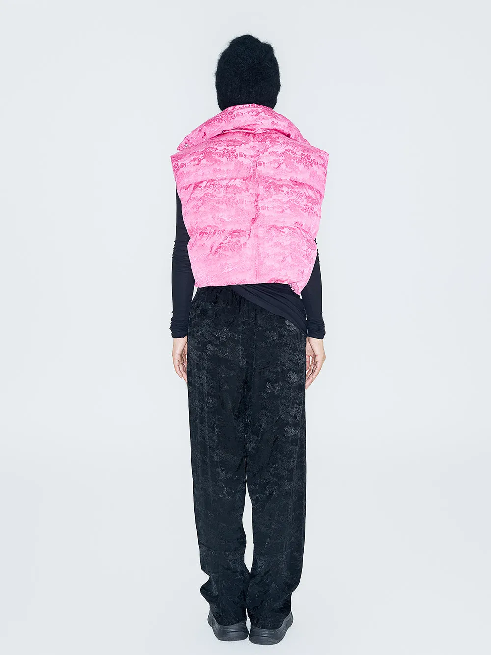 MUKZIN Linglong "Thunderbolt" - Embossed Jacquard Relaxed Draped Balloon Pants