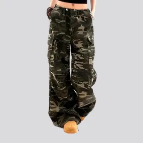 Multicolor baggy cargo women's jeans