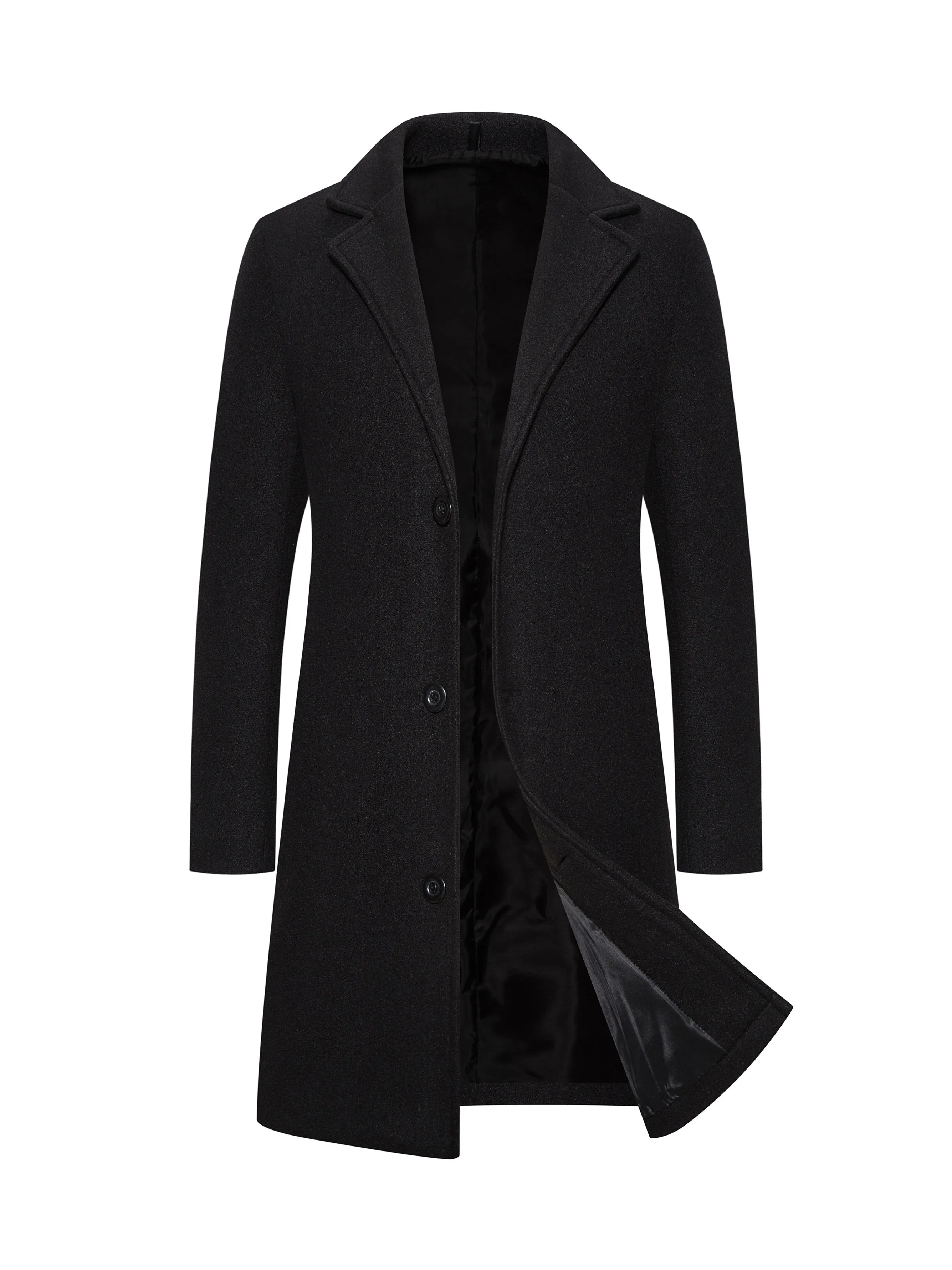 New Men's Mid-length Single Breasted Trench Coat Jacket