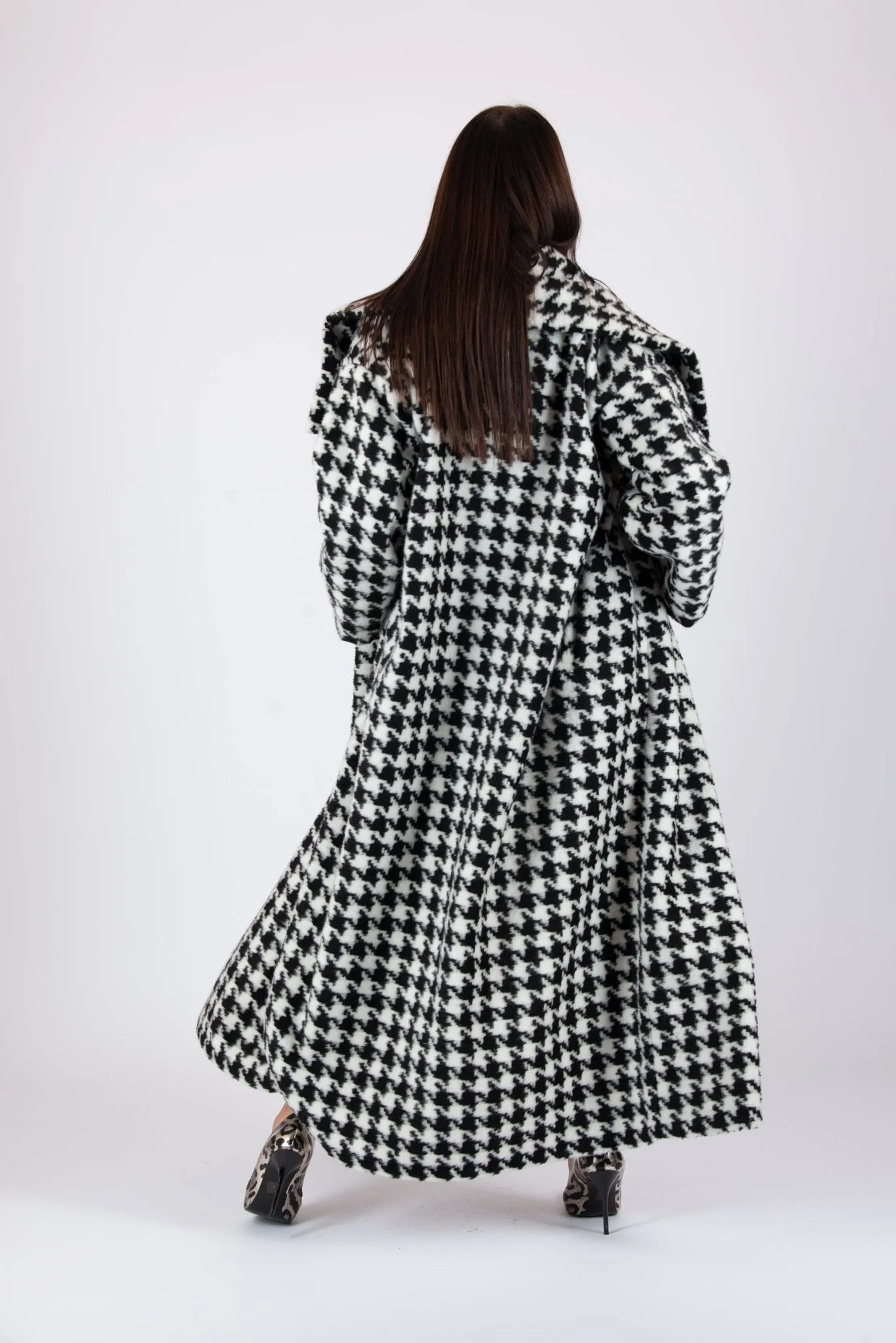 OFELIA Winter Houndstooth Coat