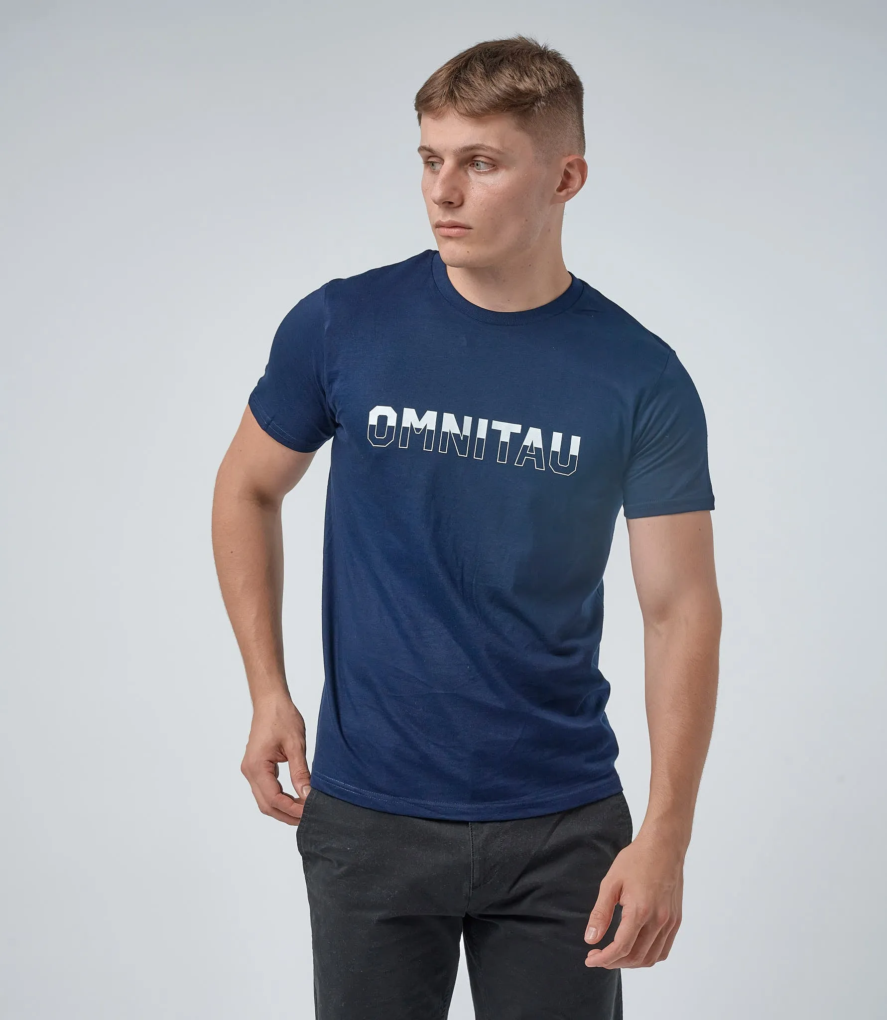 Omnitau Men's Drive Organic Cotton Balance Crew Neck T-Shirt - French Navy