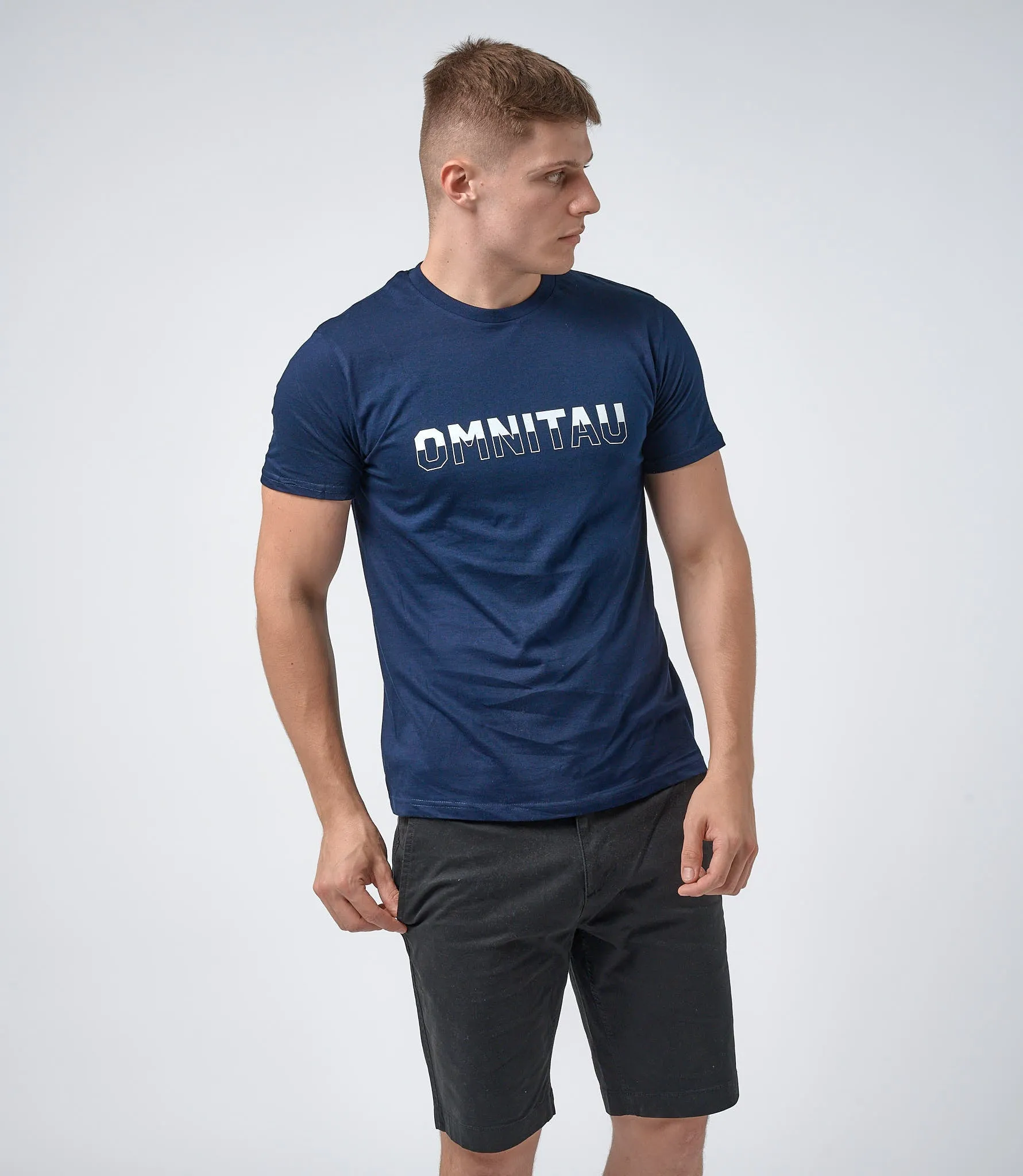 Omnitau Men's Drive Organic Cotton Balance Crew Neck T-Shirt - French Navy