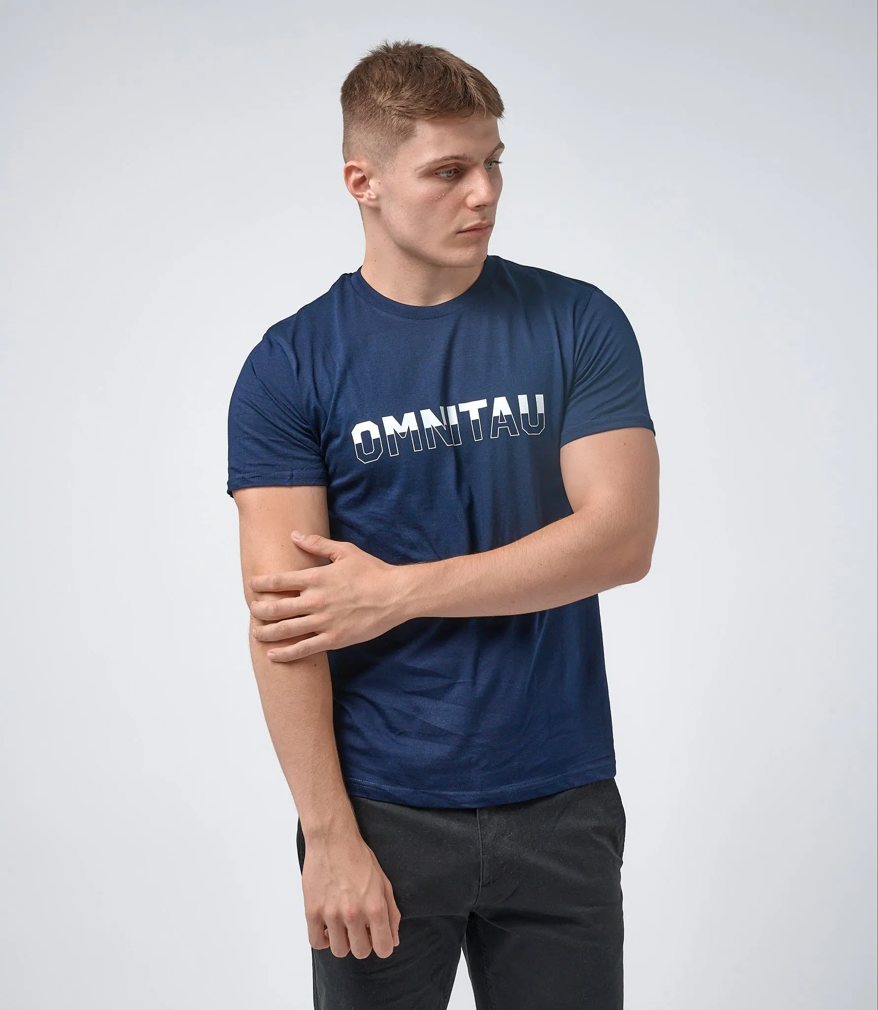 Omnitau Men's Drive Organic Cotton Balance Crew Neck T-Shirt - French Navy