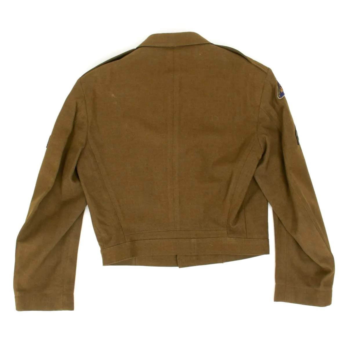 Original U.S. WWII 750th Railway Operating Battalion Ike Jacket with Distinctive Unit Insignia