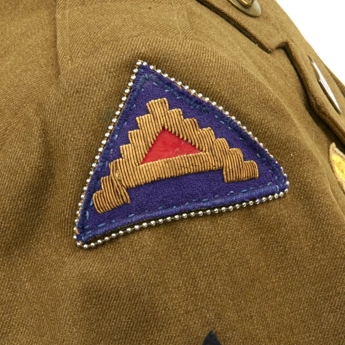 Original U.S. WWII 750th Railway Operating Battalion Ike Jacket with Distinctive Unit Insignia