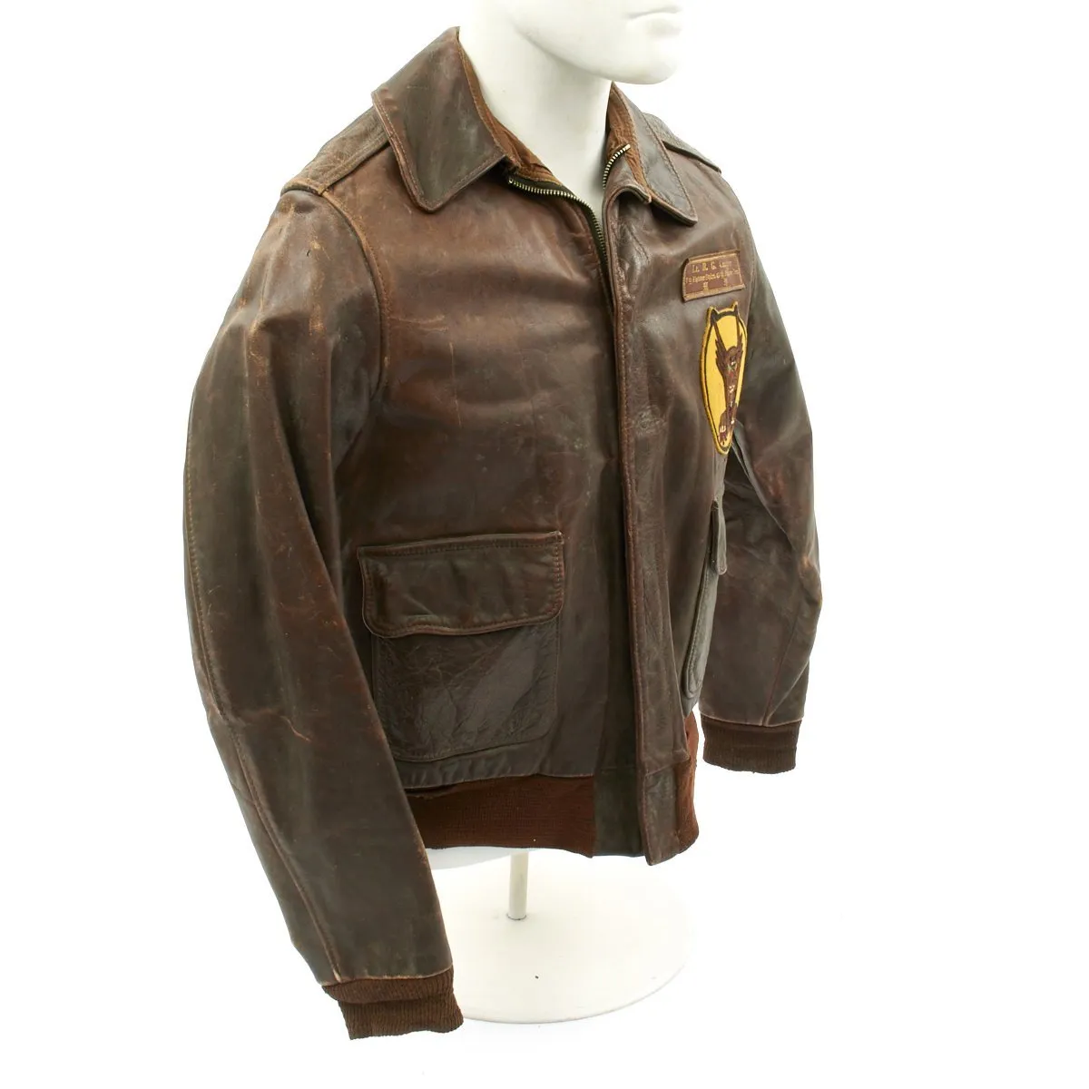 Original U.S. WWII 7th Fighter Squadron P-38 Lightning Pilot Flight Jacket Grouping