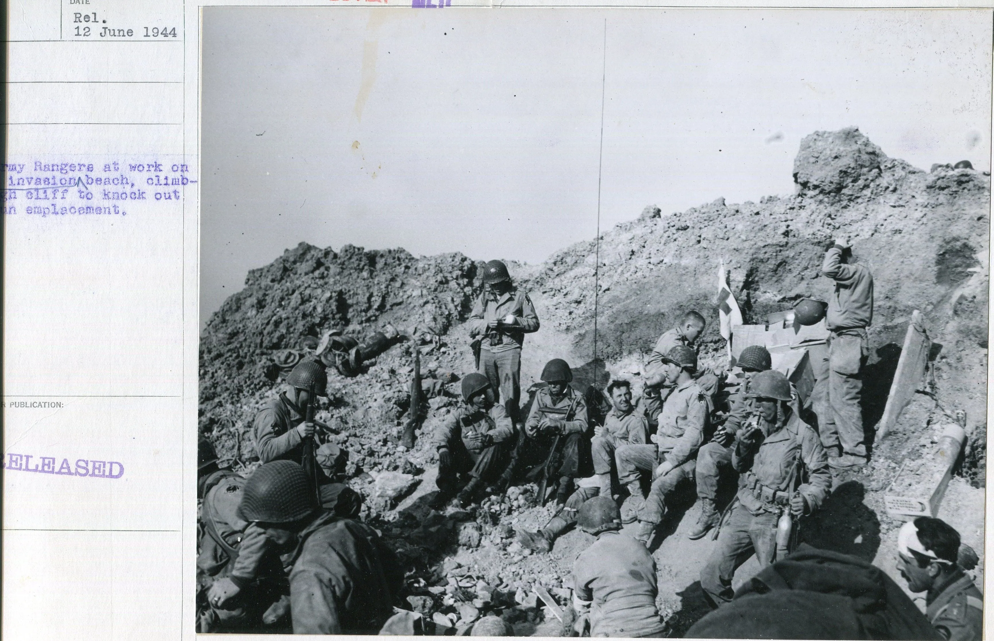 Original U.S. WWII D-Day Pointe Du Hoc 2nd Ranger Battalion Named Uniform Grouping