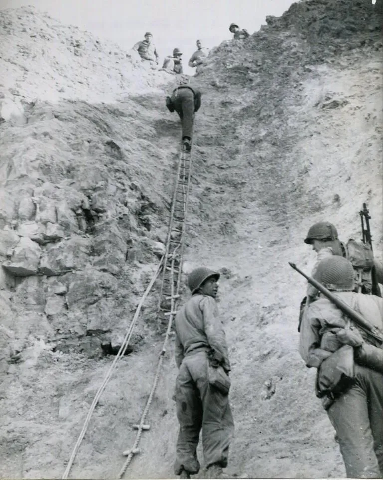 Original U.S. WWII D-Day Pointe Du Hoc 2nd Ranger Battalion Named Uniform Grouping