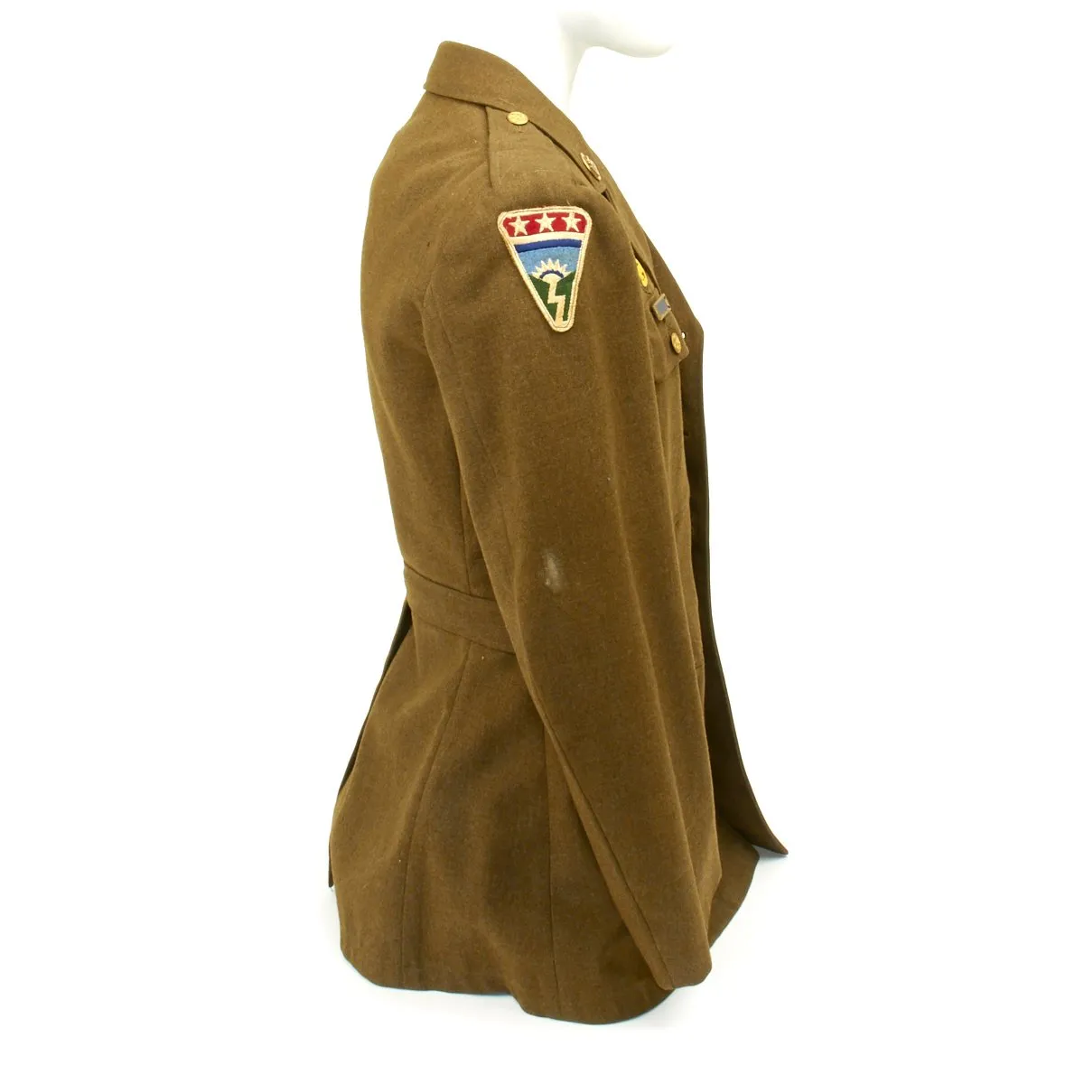 Original U.S. WWII Ledo Road CBI Class A Uniform Jacket with Battle Stars