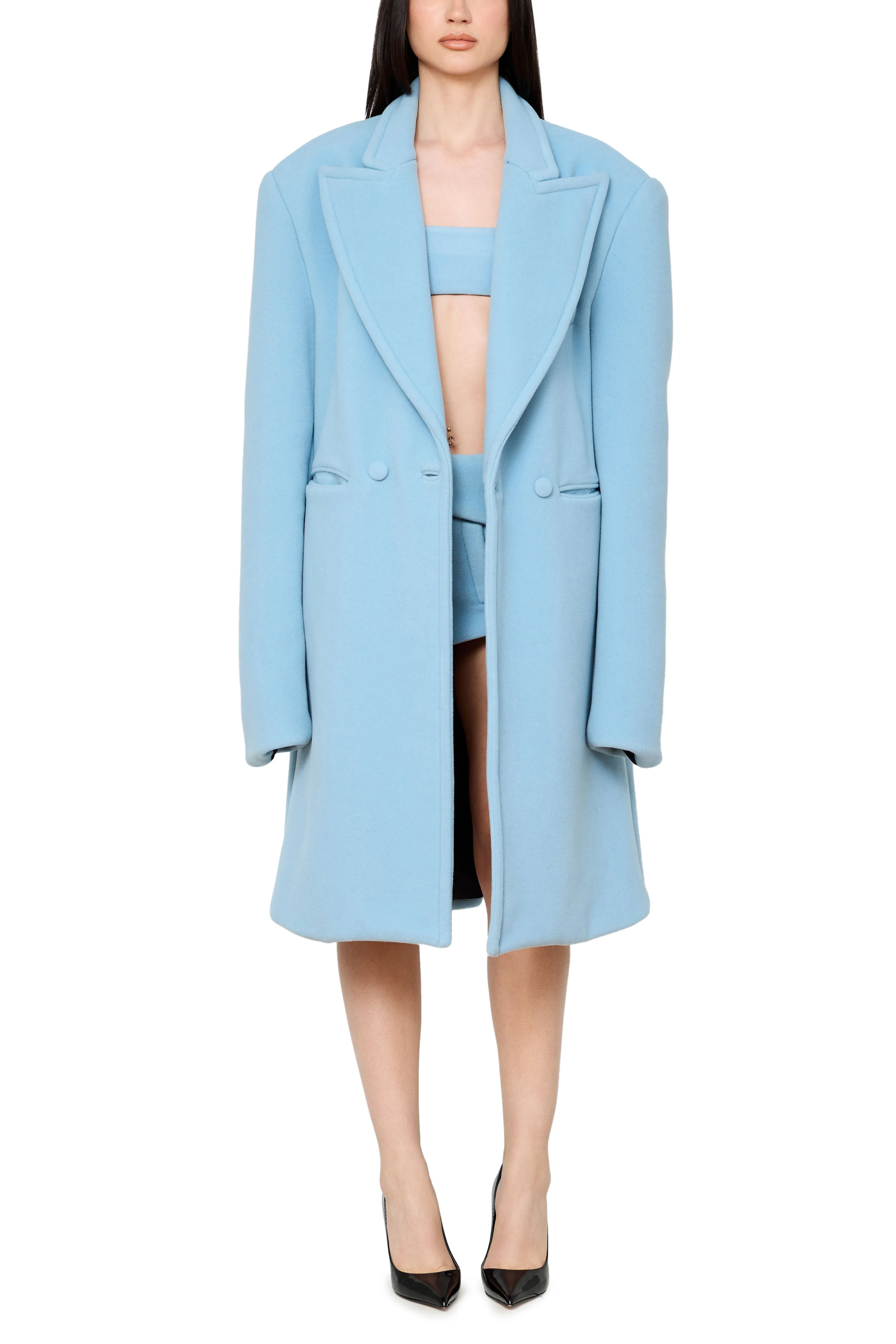 Oversized Double Faced Wool Coat