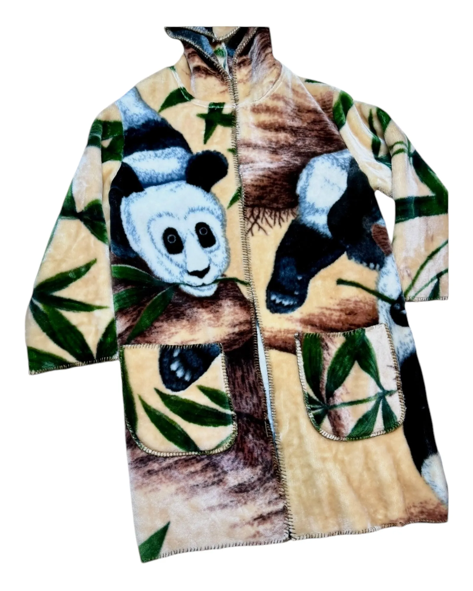 “Panda” Fleece Trench Coat