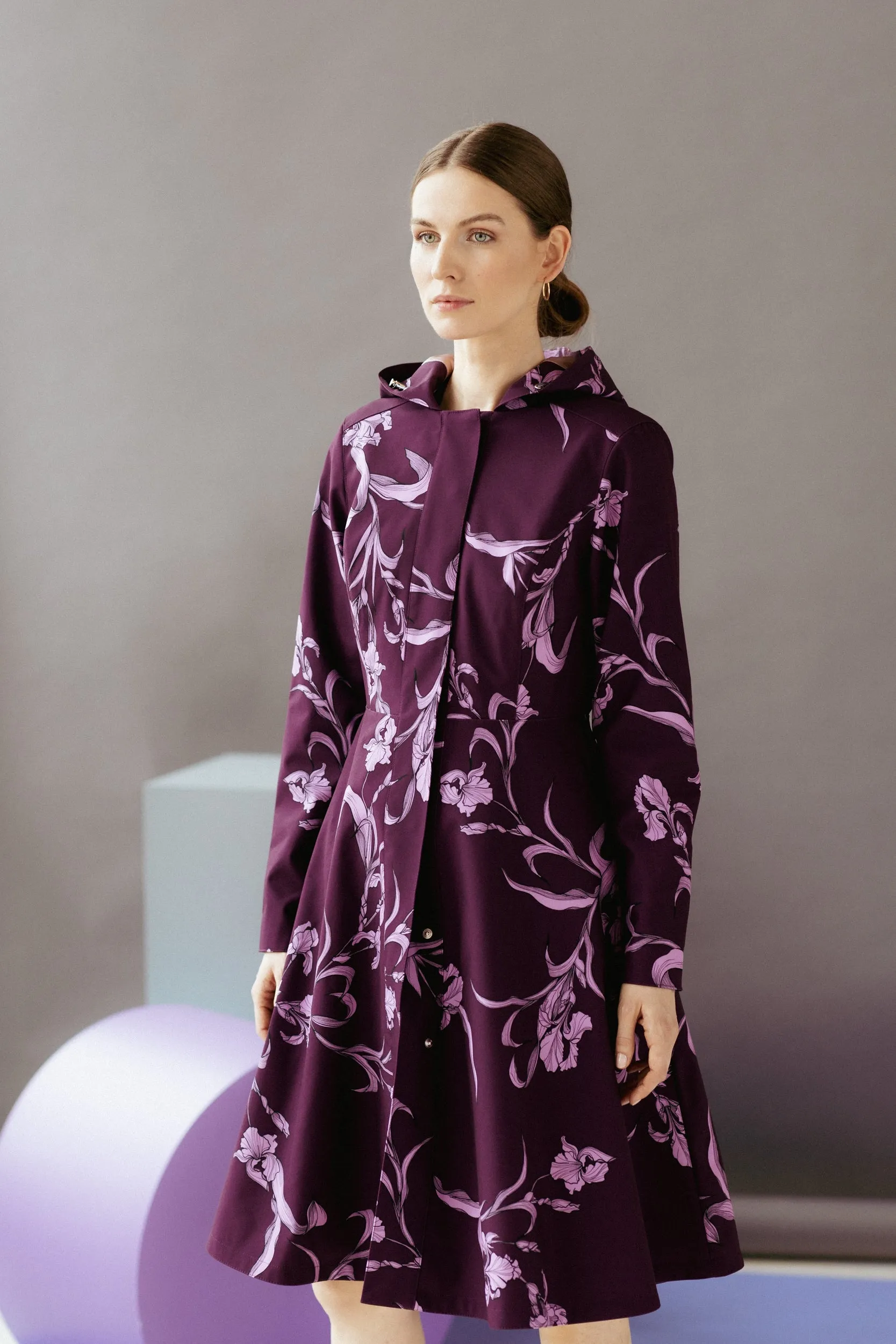 Purple Iris Raincoat Dark Purple