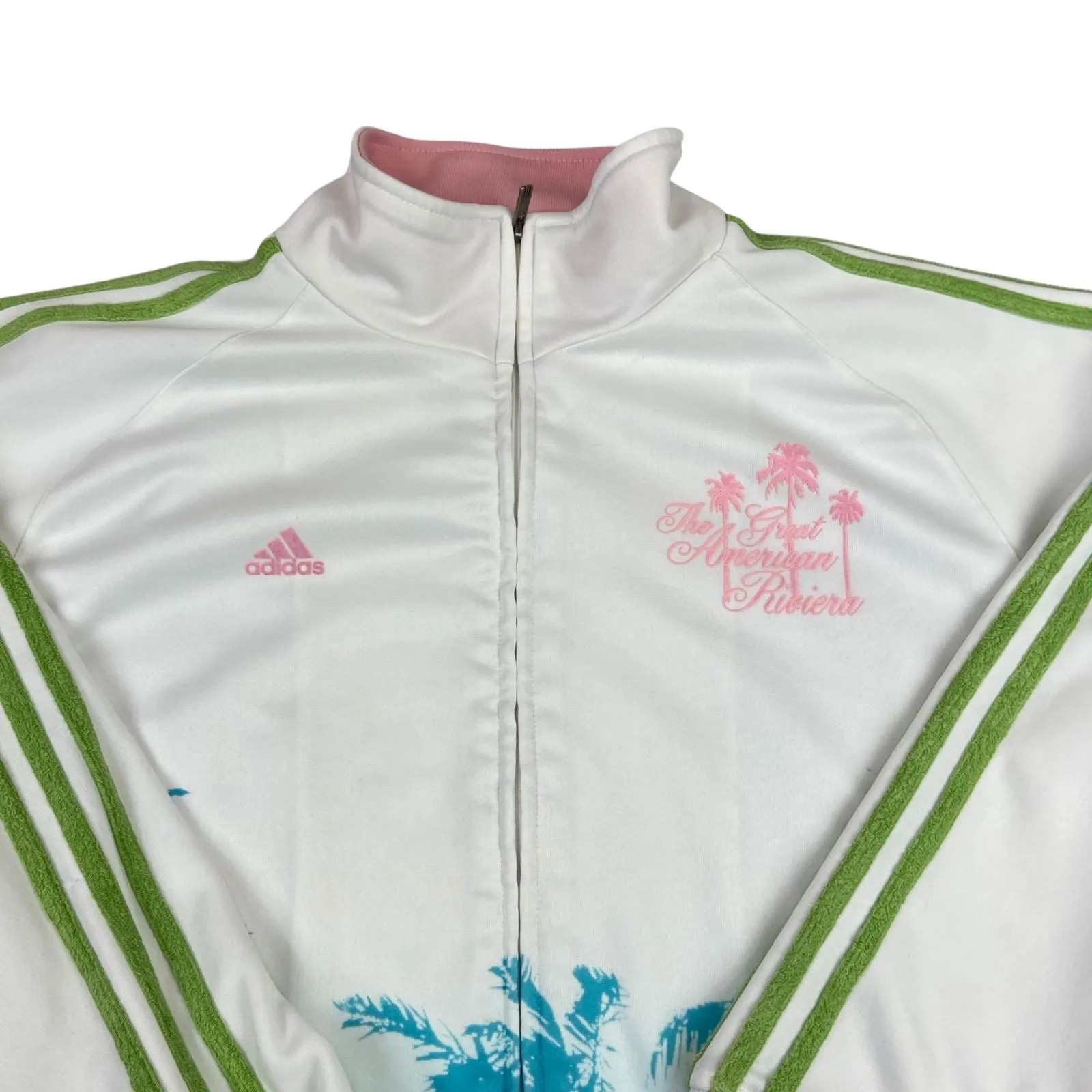 Rare 00s Adidas Miami Heat Home Cooked 'The Great American Riviera' Track Jacket