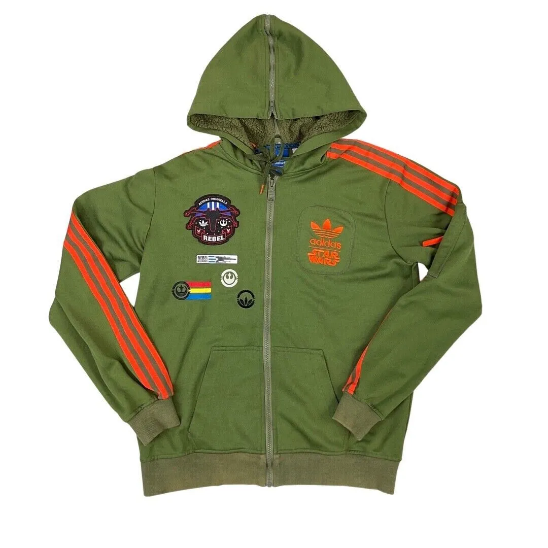 Rare 2011 Green Adidas Originals Star Wars X-Wing Rebel Pilot Track Jacket M L