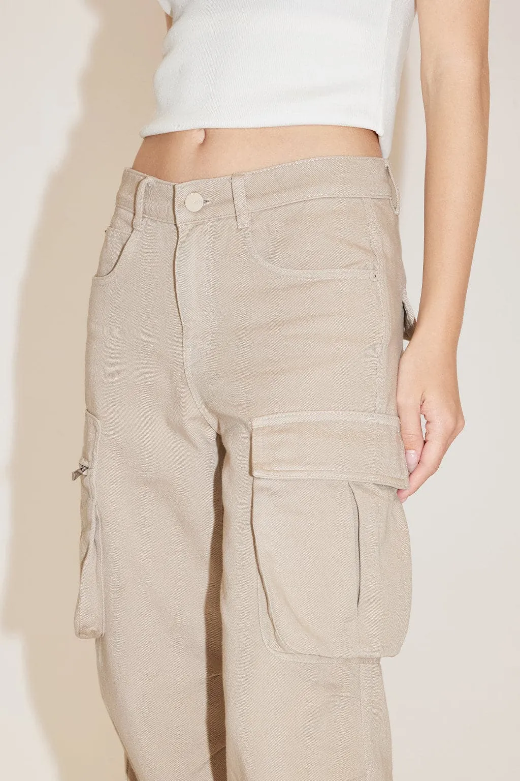 Retro Khaki Cargo Pant