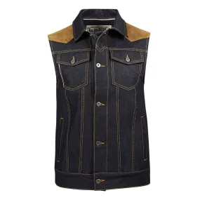 Rokker Mixed Vest - Denim