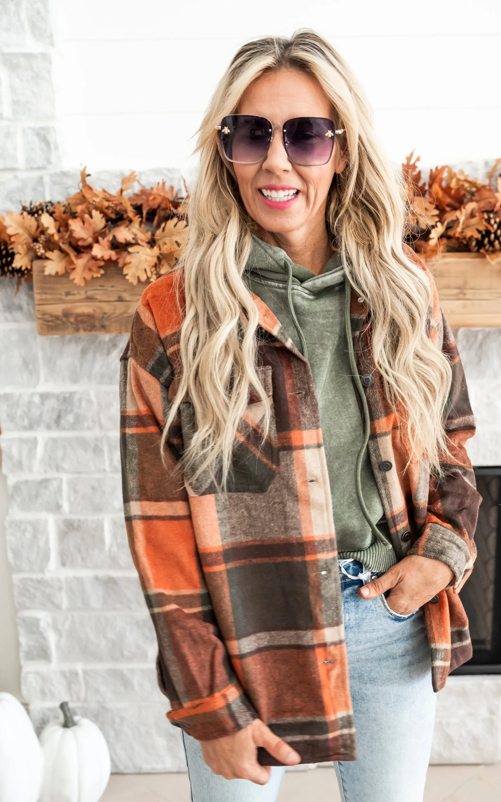 Rust Plaid Shacket