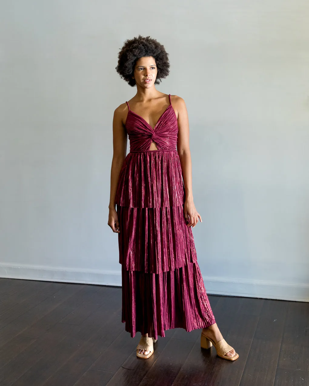 Sabina Musayev Doris Dress in Ruby Wine