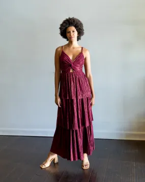 Sabina Musayev Doris Dress in Ruby Wine