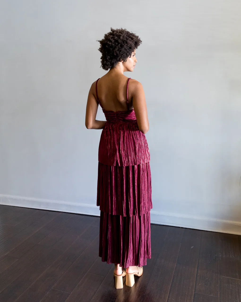 Sabina Musayev Doris Dress in Ruby Wine