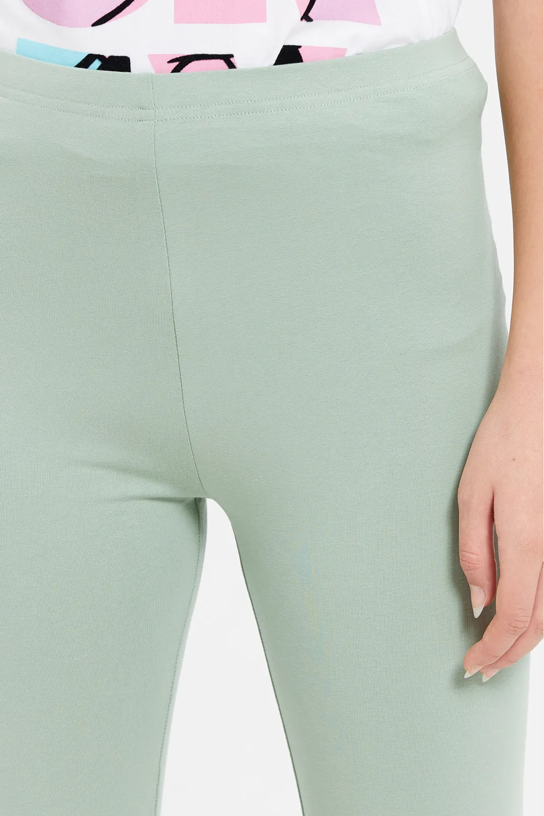 Senior Girls Mint Basic Leggings