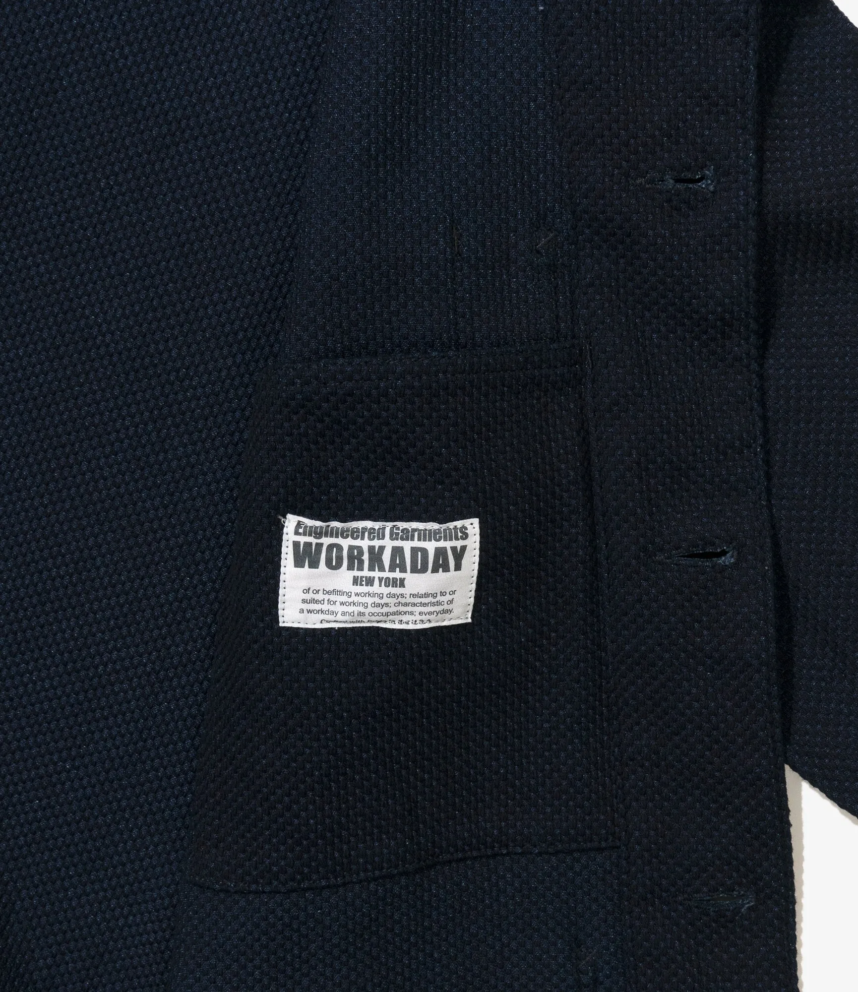 Shop Coat - Dk. Navy Cotton Heavy Basketweave