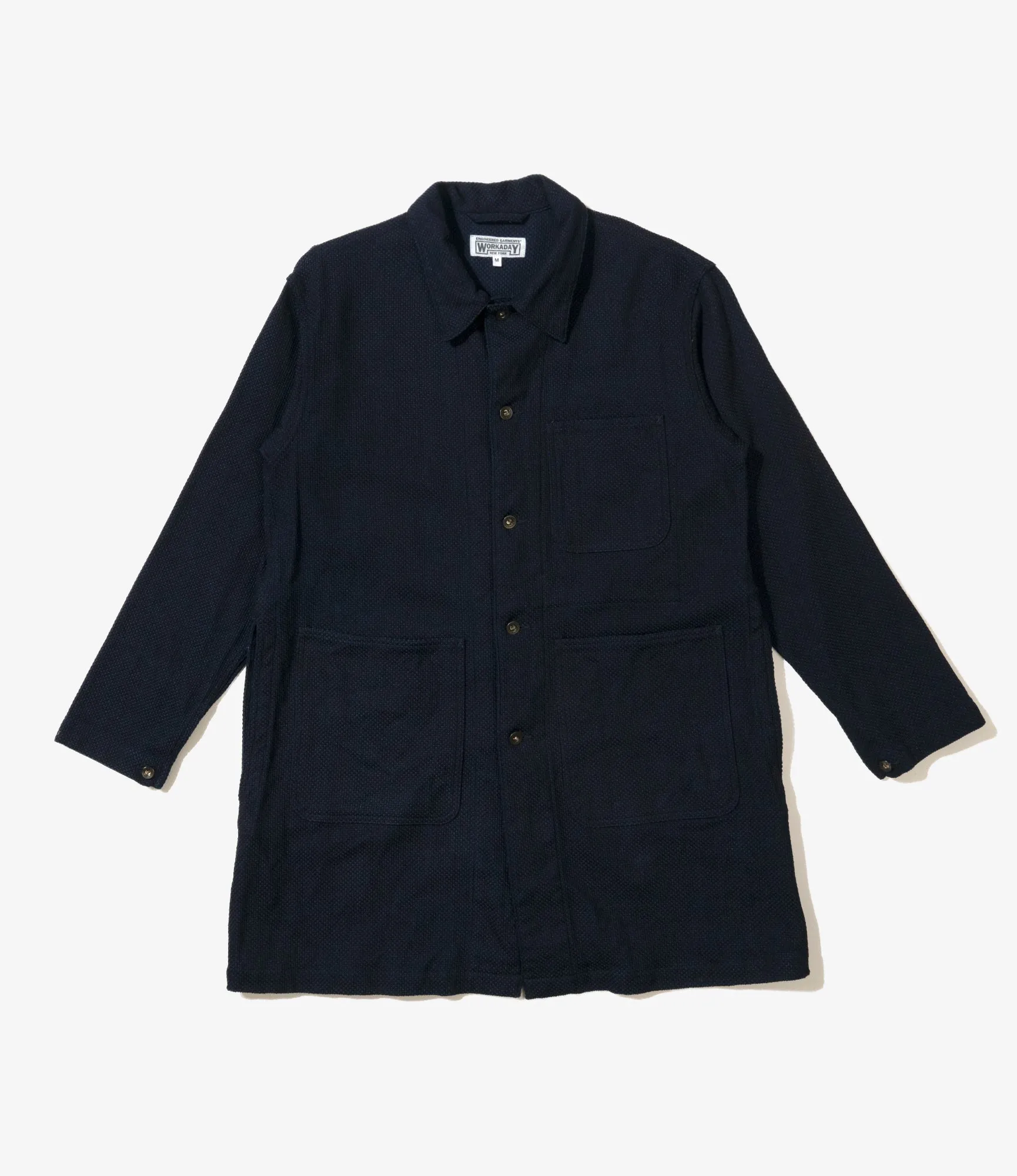 Shop Coat - Dk. Navy Cotton Heavy Basketweave