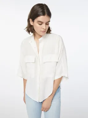 Short Sleeve Clean Safari Shirt -- Blanc