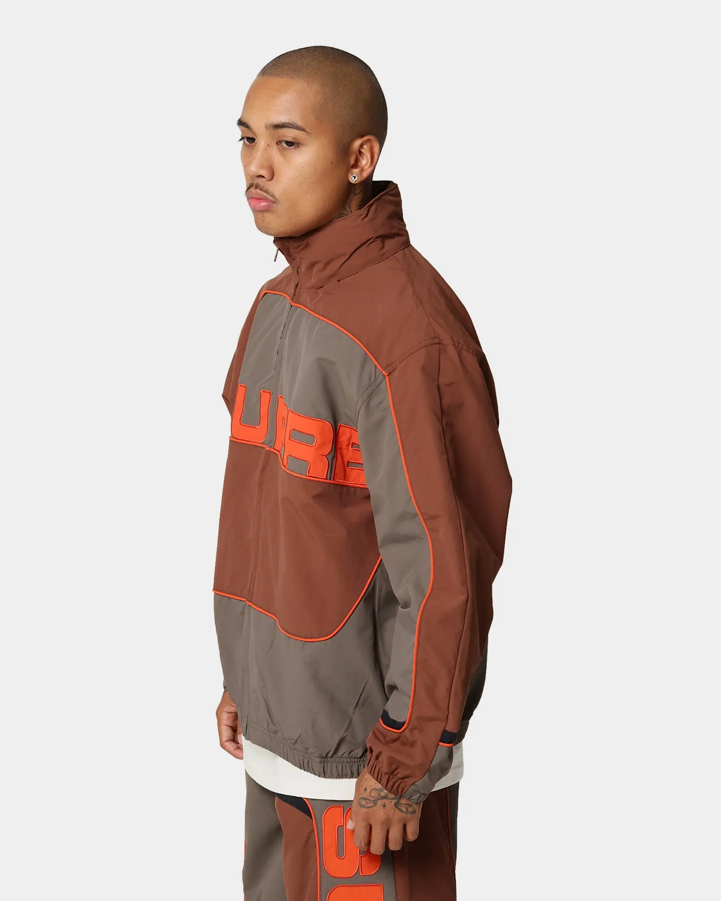 Supreme Panelled Track Jacket Brown