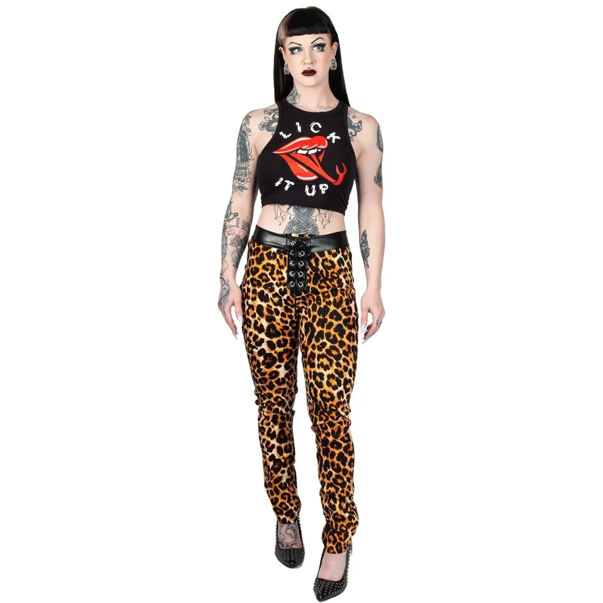 Switchblade Stiletto  | Leopard Print High Waisted Rebel Pants