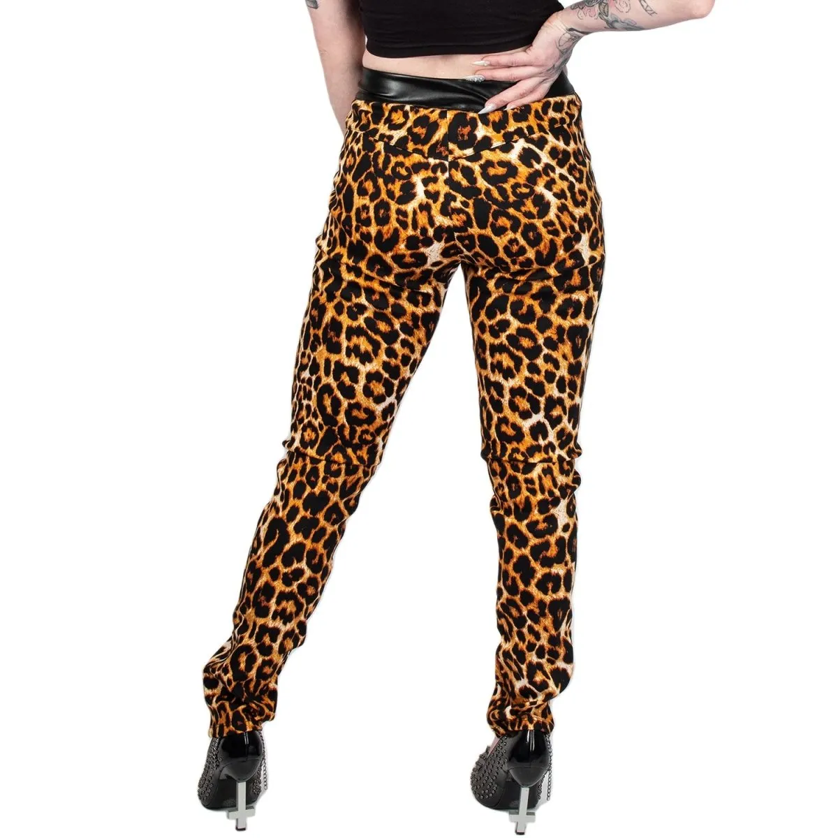 Switchblade Stiletto  | Leopard Print High Waisted Rebel Pants