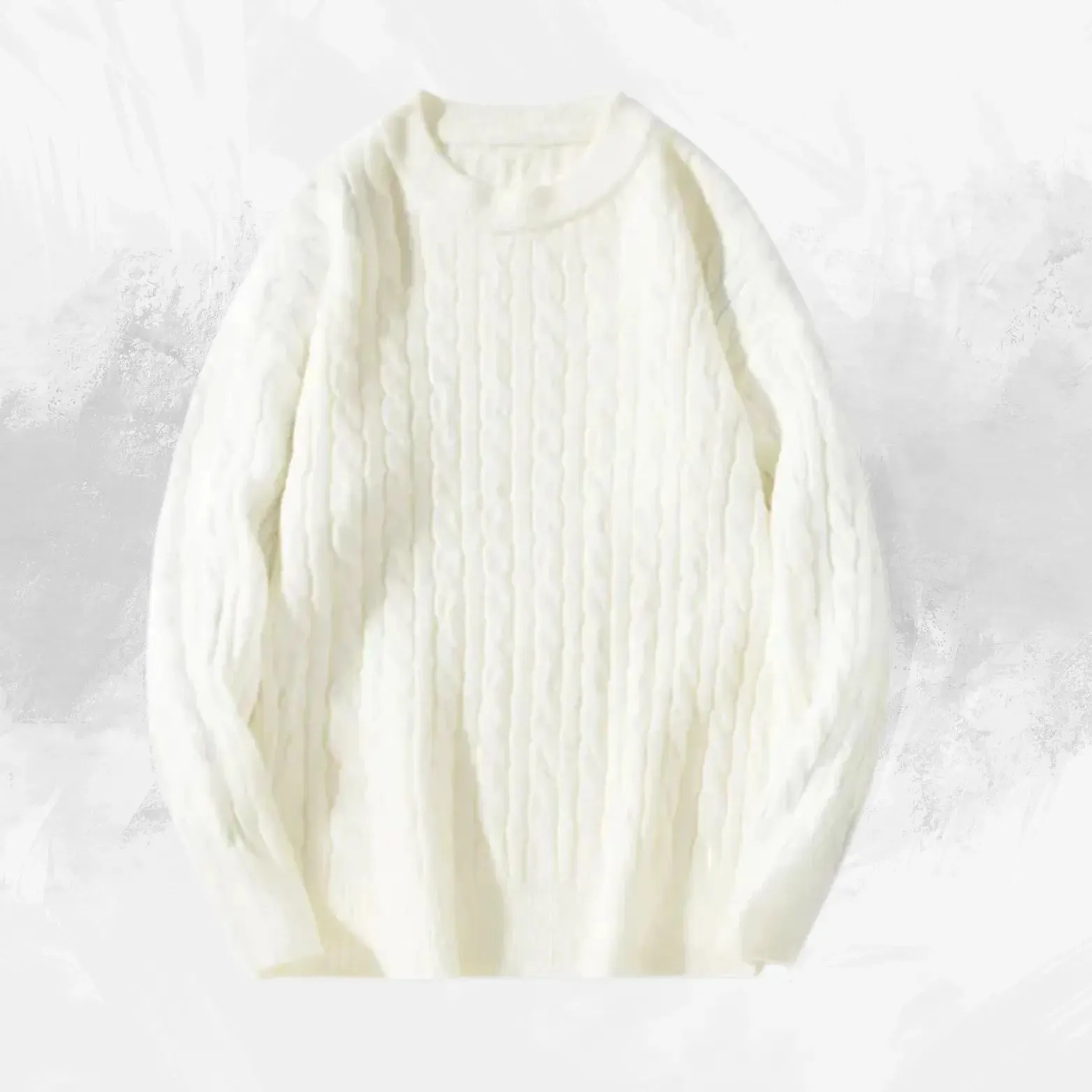 Thick Knit Round Neck Sweater