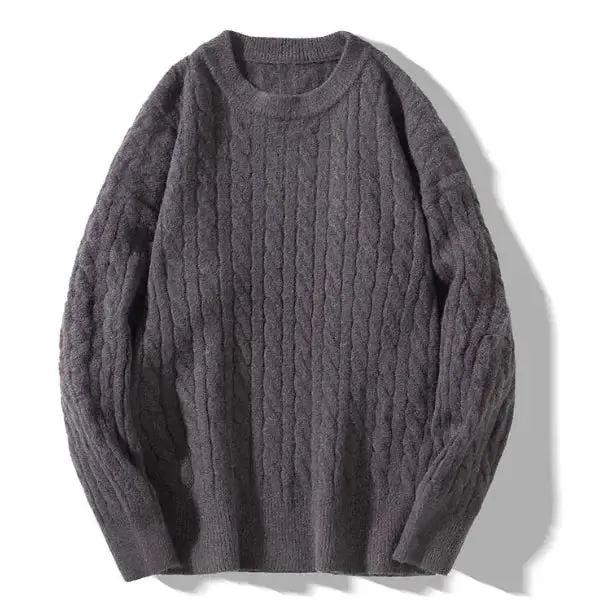 Thick Knit Round Neck Sweater